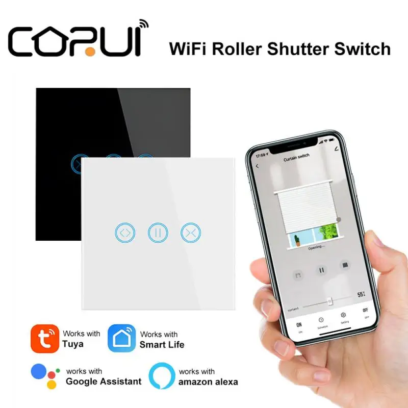 

Переключатель для штор CORUI с Wi-Fi и управлением через приложение