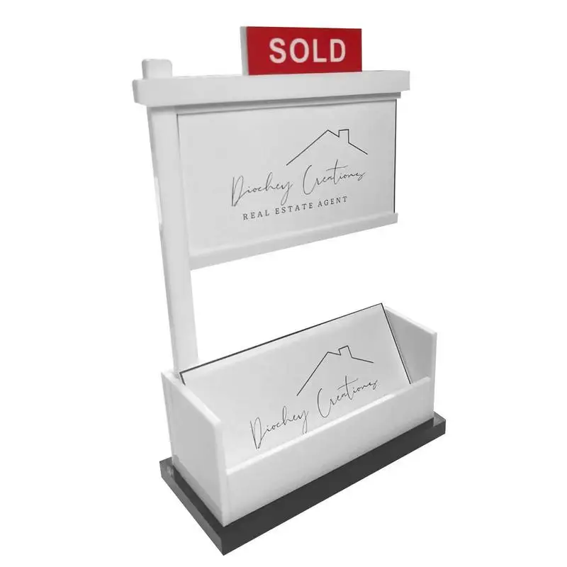 

Sold Sign Real Estates Business Card Holder Wood Holder For Realtor Business Place Sold Sign Business Card Storage Decor For Men