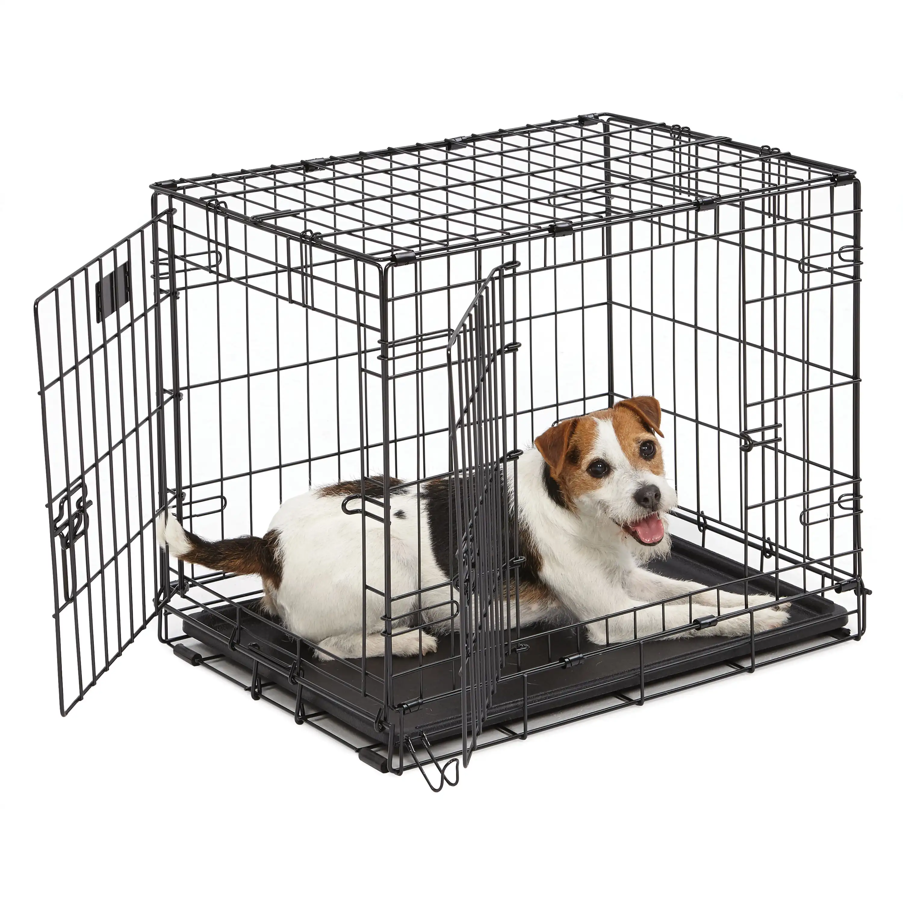

Double Door iCrate Metal Dog Crate, 24-Inch, Black