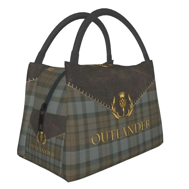 Outlander Leather And Tartan Resuable Lunch Box for Women Le