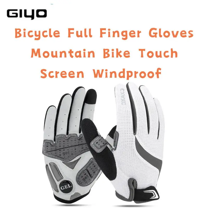 GIYO велосипедные перчатки с полным пальцем горный велосипед сенсорный экран