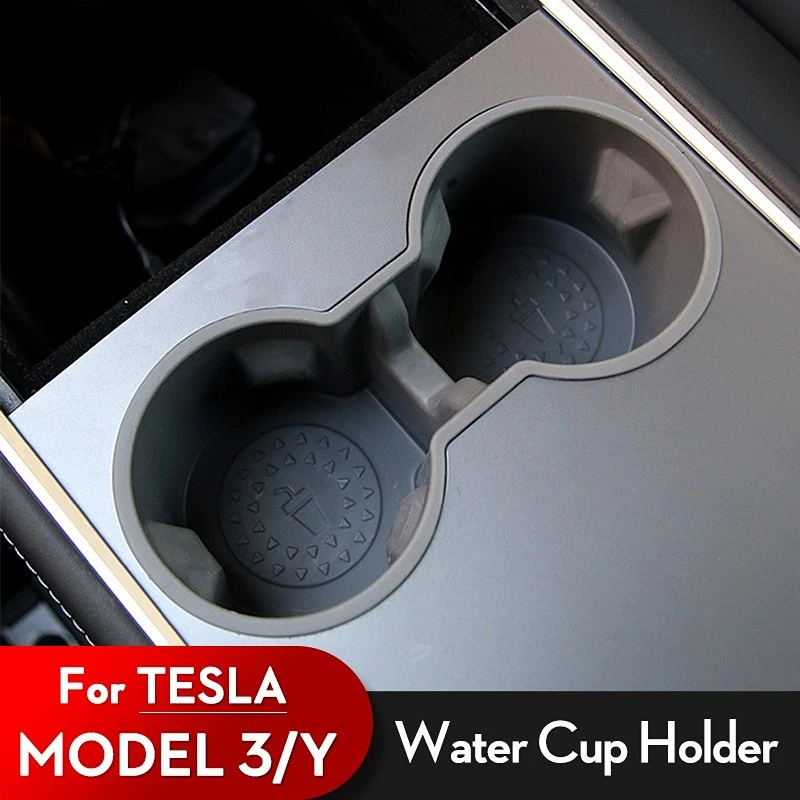 

Подходит для Tesla Model3Y, новинка, держатель для стакана с канавками для воды, подставка для чашки, силиконовый ограничитель, артефакт Ya, пылезащ...