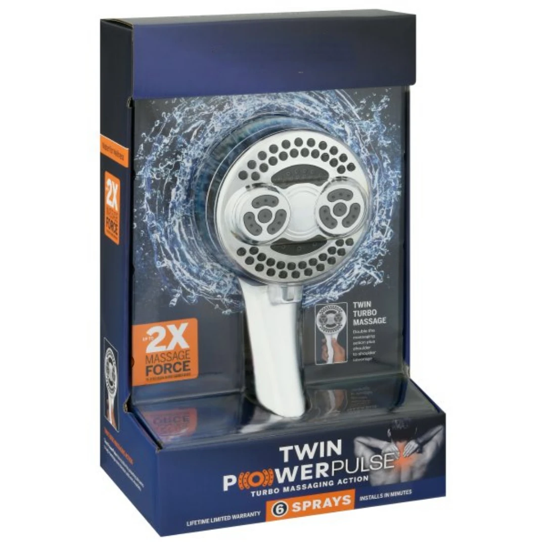 

Water Pik Inc Turbo CHR HH Showerhead 2 Pack