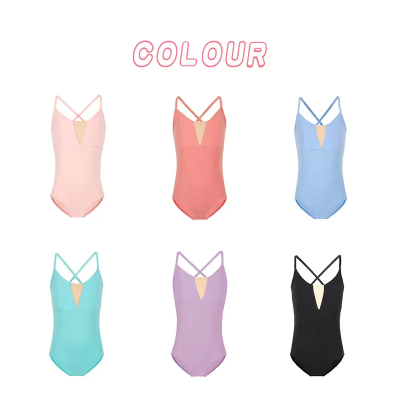 AOQUNFS Ballet Leotards for Girl Kids Closed Crotch Dance Camisole Gymnastics Leotard Ballet Costumes Dance Wear Ballet Bodysuit