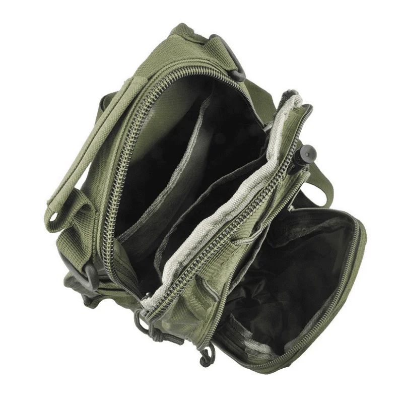 Unisex Adult Tactical Molle Sling Shoulder Bag with Adjustable Strap Army Green
