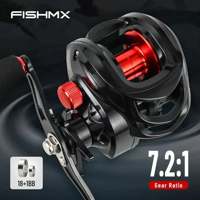 Фото Рыболовная катушка Fishmx Baitcast для океана, озера, реки, водохранилище, пруд, управление потоком, полевая лодка, рок-пляж №2