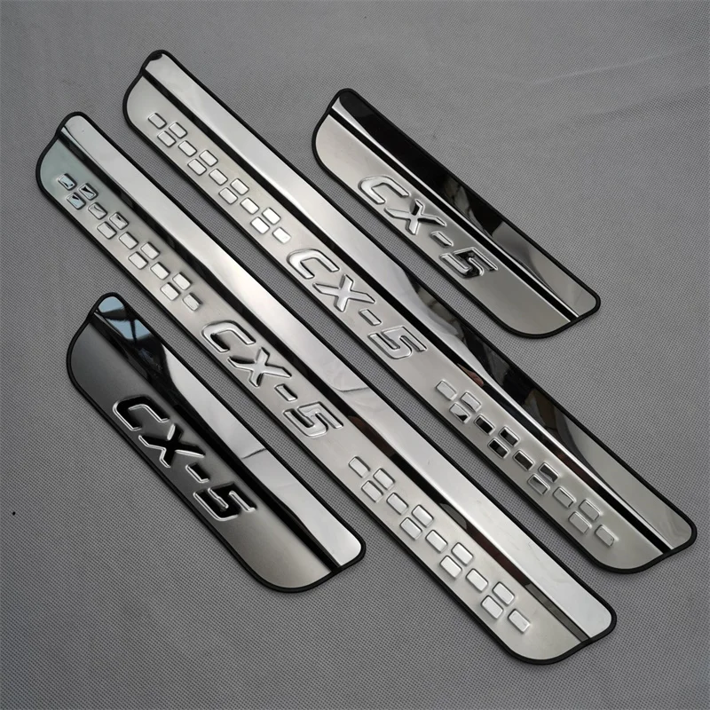 

For Mazda CX-5 CX5 KE KF 2013-2016 2017-2020 Stainless Car Door Sill Kick Scuff Plate Guard Pedal Protector Trim Car Accessories