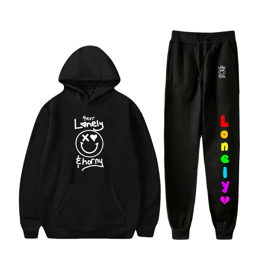 

Bella Thorne two-piece ladies/men‘s hoodie + trousers pink unisex Harajuku suit