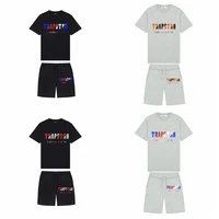 2022 new trapstar tracksuit set men t shirtshorts summer sportswear jogging pants streetwear harajuku tops short sleeve suit