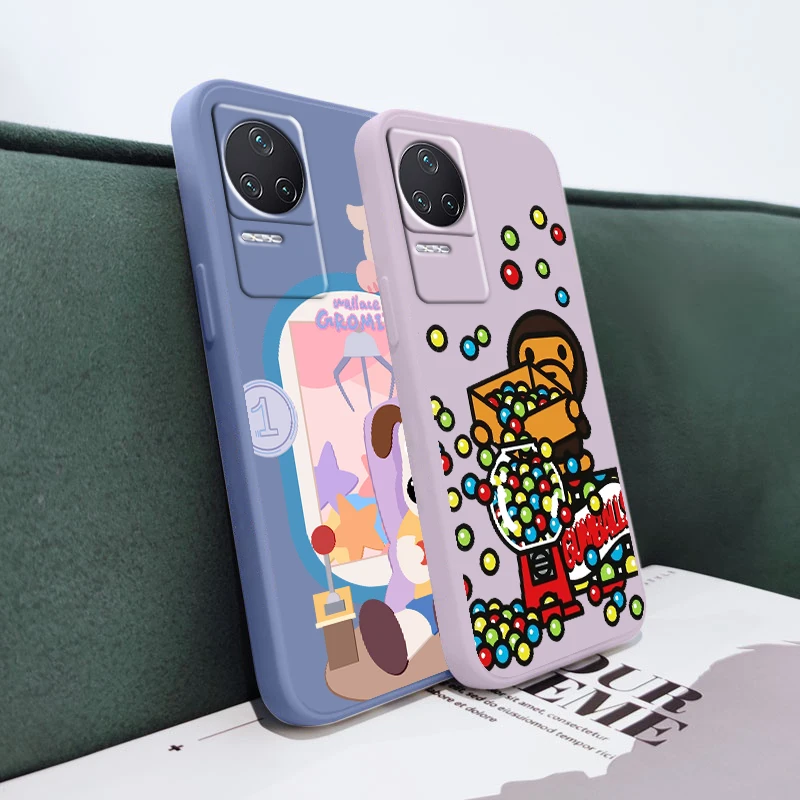 

Cute cartoon monkey and puppy For Xiaomi Redmi K50 K40 Gaming K30 K30S 10 10C 10X 9A 9 9T 9C 9AT 8 8A 5G Liquid Rope Cover