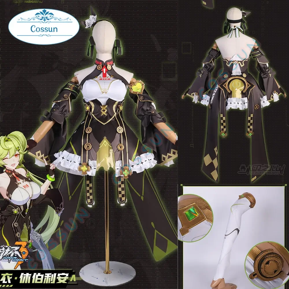 Honkai Impact 3rd Chrono Navi AI Hyperion Grund Косплей Костюм Униформа Платье Женский Наряд на