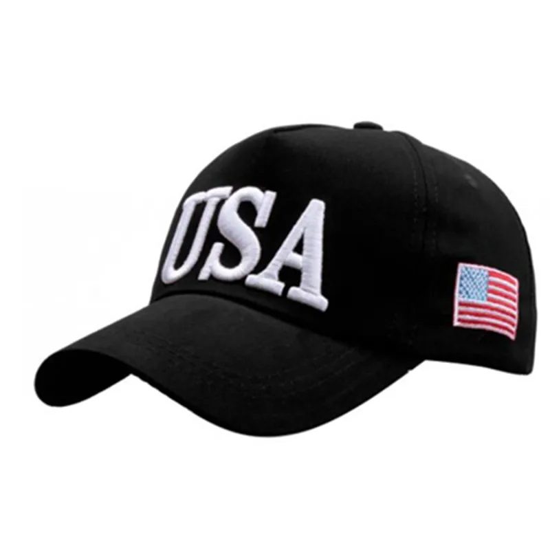 

Unisex Outdoor Letters Embroidery Baseball Cap American Flag Cap High Quality Adjustable Buckle Back Trucker Hat