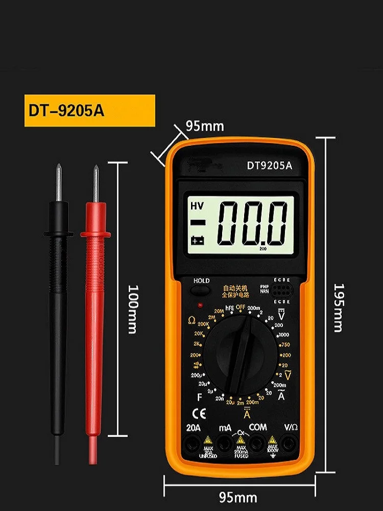 

Newest High-precision multimeter automatic anti-burning digital display multimeter measuring current and voltage multimete