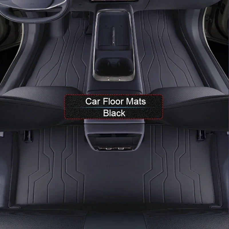 Фото Для GEELY STARRAY EX5 EMi 2025-наст. время: Индивидуальные противоскользящие коврики из кожи Nappa для защиты ног в автомобиле, роскошные водонепроницаемые напольные коврики-аксессуары №4