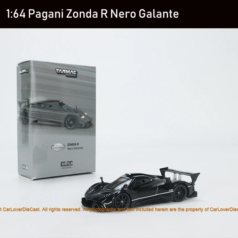 

Tarmac Works 1:64 Pagani Zonda R Nero Galante Alloy Die-cast Model Car Collection