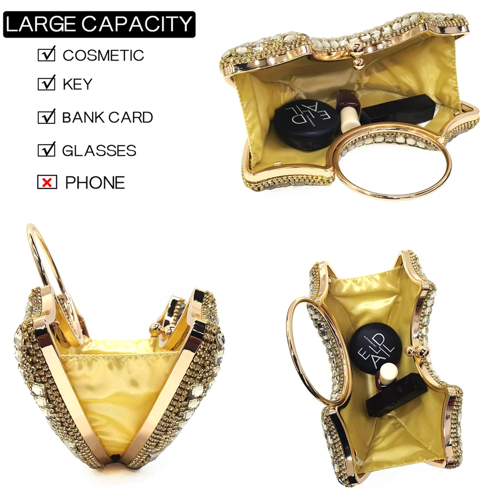 2024 Африканские модные женские сандалии золотого цвета с квадратным клатчом в