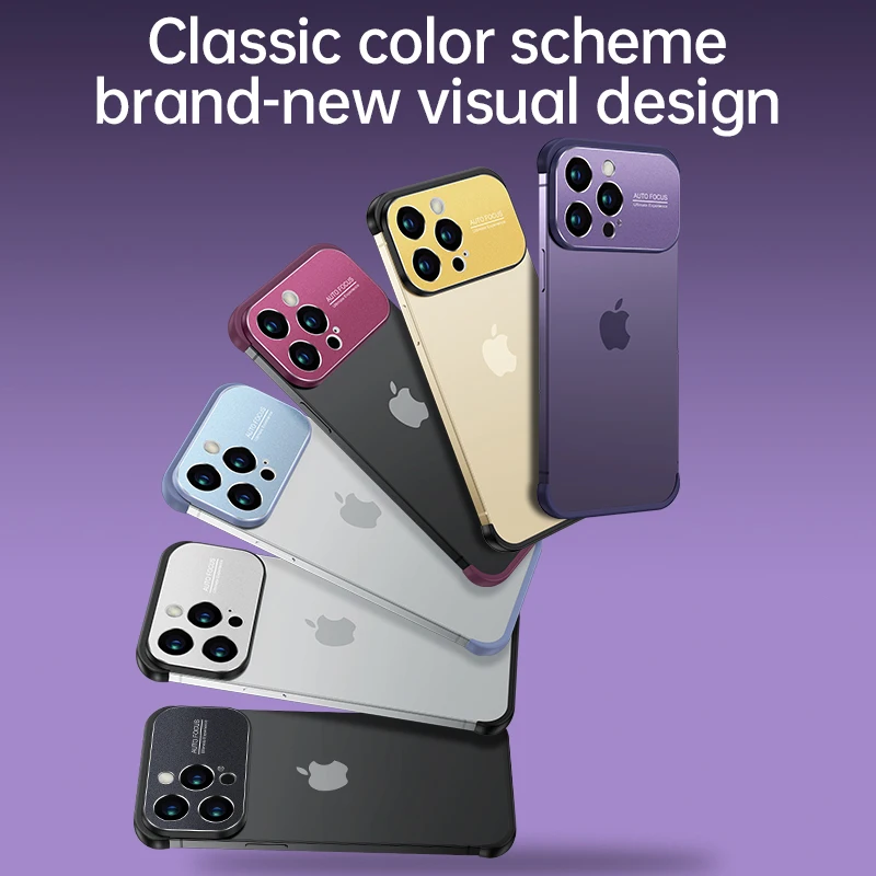 

For Apple iPhone 14 Seconds to 15 Pro Max Glass lens Film Full Cover Anti Drop Pad Phone Case 12 Silicone Frameless 13 Plus