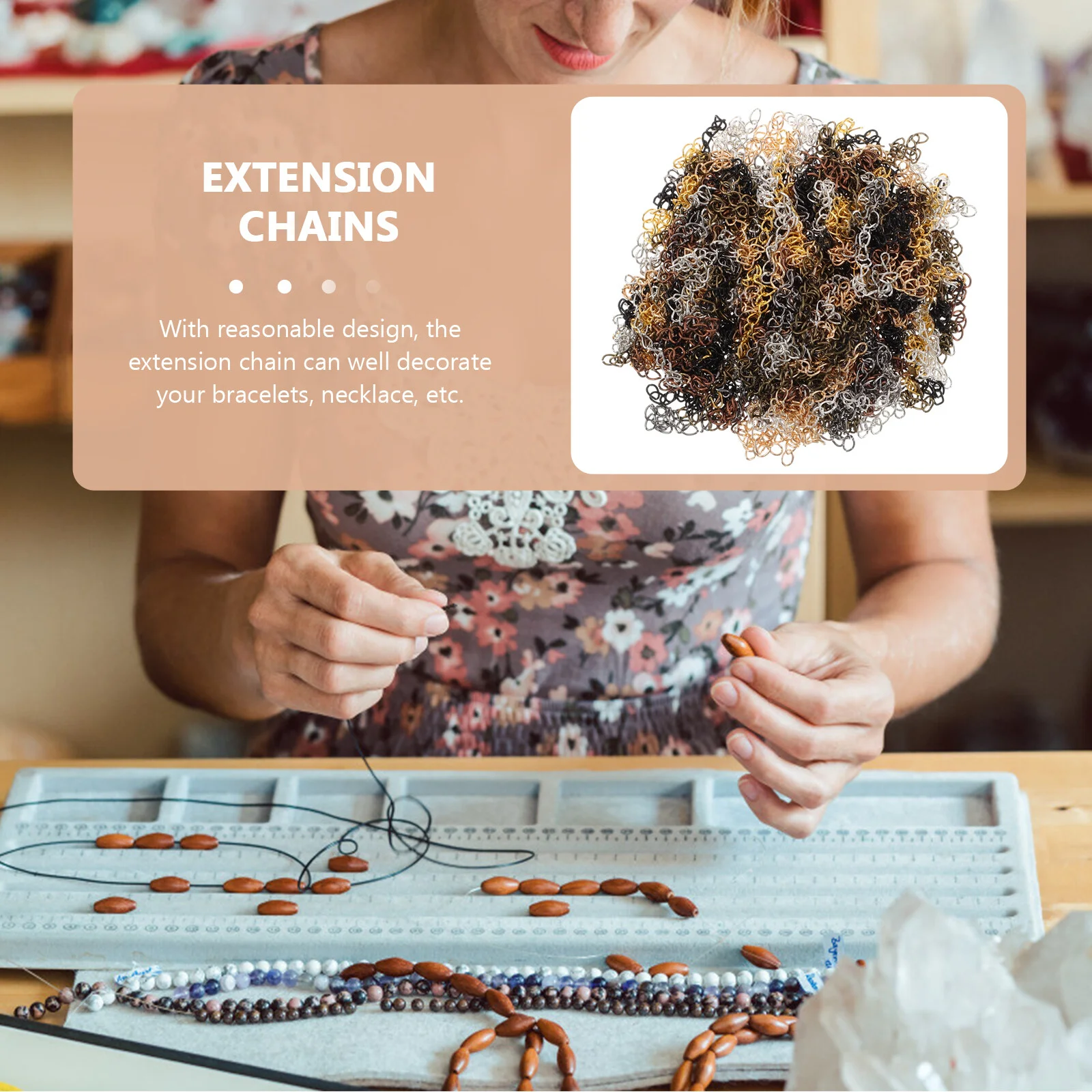 

Расширенная цепочка для изготовления ювелирных изделий, аксессуары для браслетов, портативные цепочки