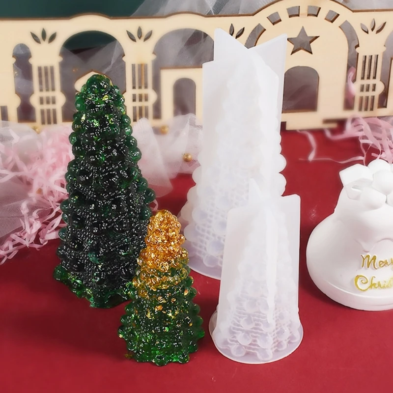 

Кристаллическая форма из эпоксидной смолы, формы для рождественской елки, сделай сам, ночник ручной работы, 3D силиконовая для