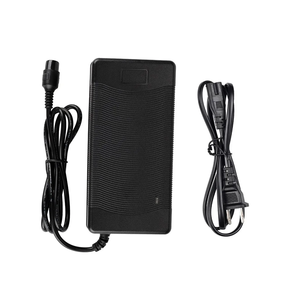 

54.6V 2A Battery Charger For 48V Lithium Ion Li-Ion Electric Scooter Bicycle Built-in Cooling Fan With Indicator Light100-240V