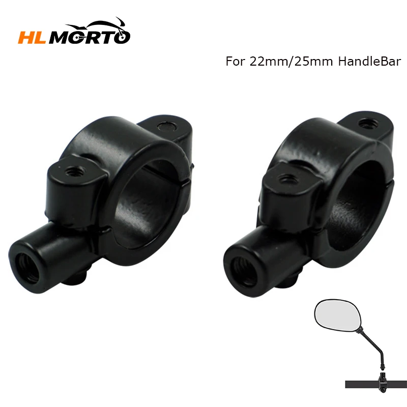 

2pcs 22mm 25mm 10mm 8mm Motorcycle Mirror Mount Clamp Rear View Mirror Holder Adapter For Moped Dirt Pit Bike ATV Quad 4 Wheeler