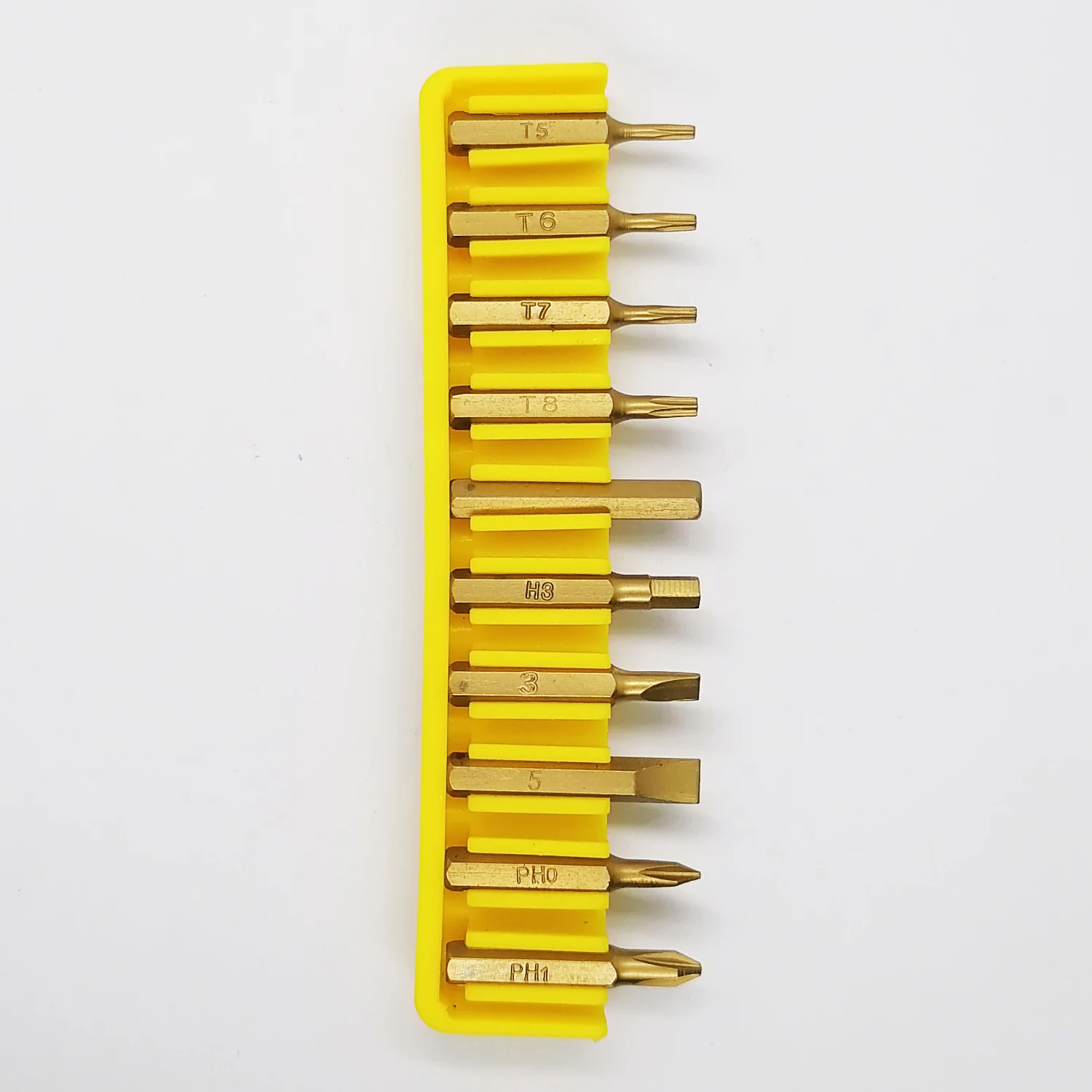 

10 Pcs S2 Steel PVD Gold 4mm Screwdriver Bit Set