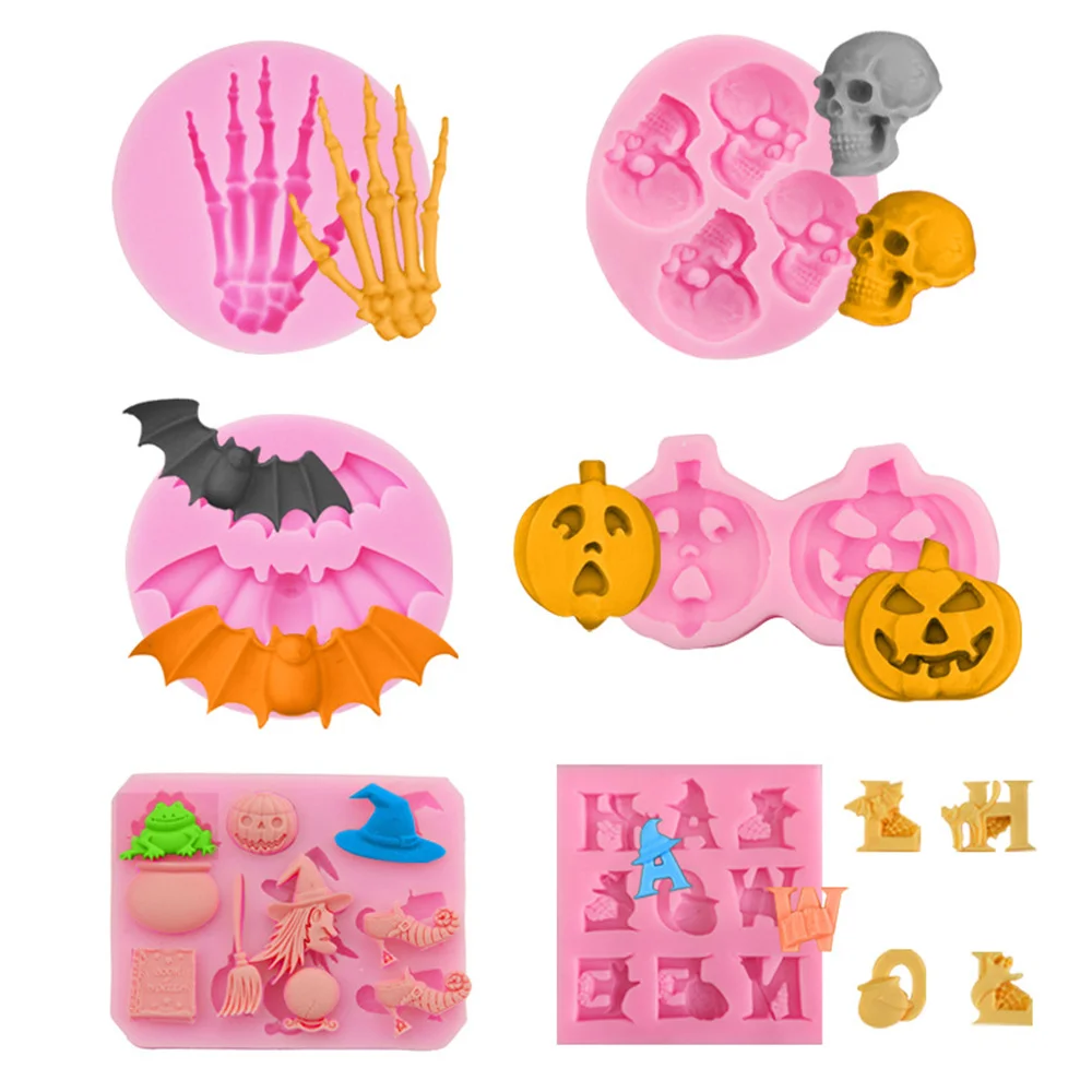 

1PC Halloween Pumpkin Silicone Mold Sugar Paste Fondant Molds Chocolate Cake Decorating Tools Kitchen Accessories Cupcake Topper