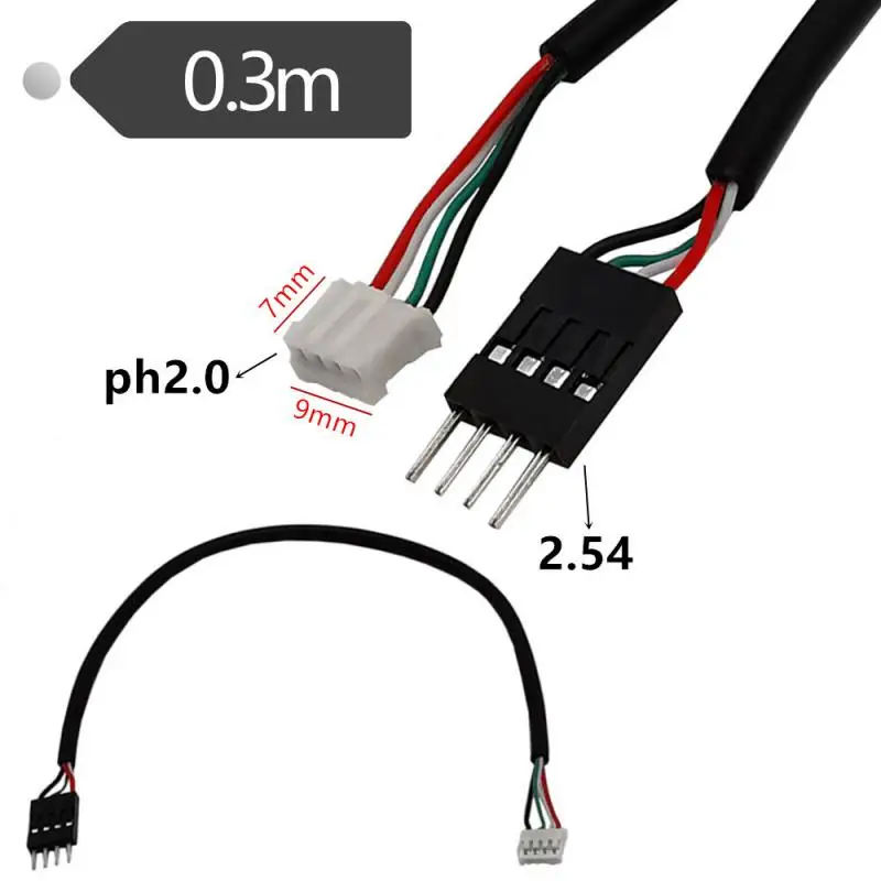 

Usb Patch Cord Alloy For G50 G50-45 G50-30 G50-70 80 85 90 G40-70 30cm Ph2.0 To Dupont 2.54mm Hole 5pin Patch Cord Black