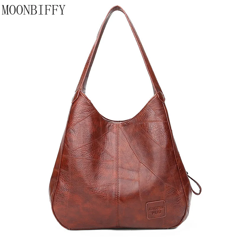 

Vintage Handbag for Women Soft PU Leather Shoulder Bag Large Capacity Luxury Lady Purse Fashion Brand Shoulder Bag Shopping Bag