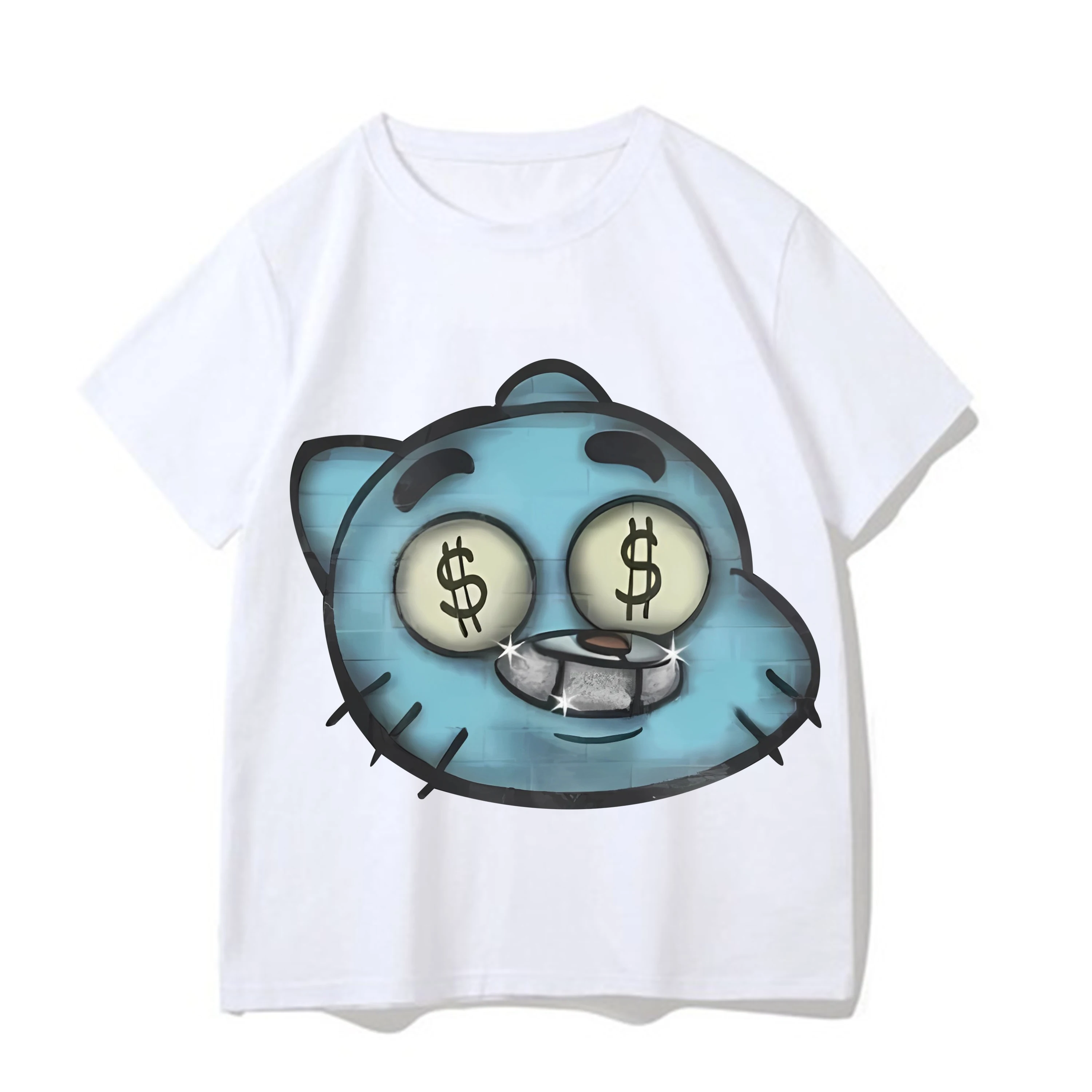 Лето 2023 новая футболка с мультяшным рисунком в стиле хип-хоп Harajuku Fengge Fengte мужская