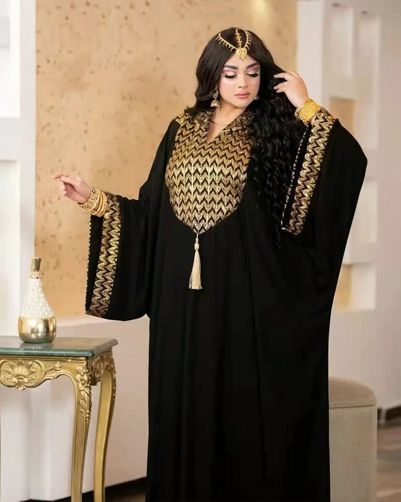 

Модель 2022 года, Eid Mubarak, Abaya, женское платье-хиджаб в мусульманском стиле, роскошное кимоно с кристаллами, Дубай, Турция Djellaba Femme Marocain