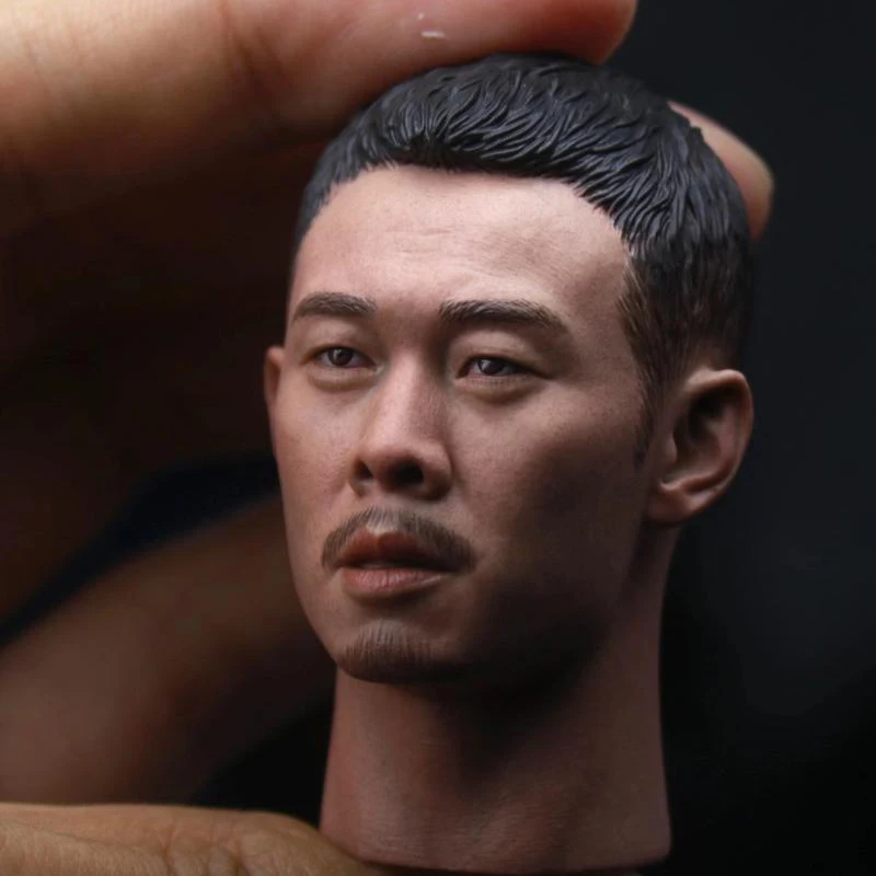 

Twelve o'clock ZHY005 1/6 Zhang Yi Normal / Bearded Head Sculpt PVC Male Head Carving Model Fit 12'' Action Figure Body Dolls