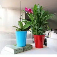 Lazy Flower Pot Planters With Water Level Indicator Self-Watering PP Flowerpot Office Home Garden Desktop Flower Pot