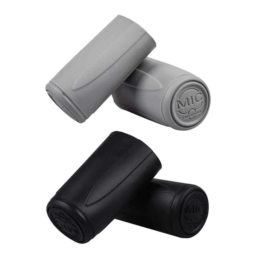 

4pcs Mic Bottom Rod Sleeve Microphone End Silicone Cover Microphone Supply