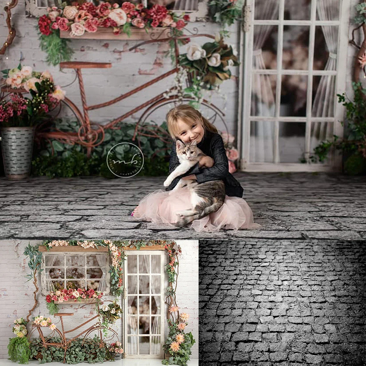 Фон для фотосъемки с изображением велосипеда