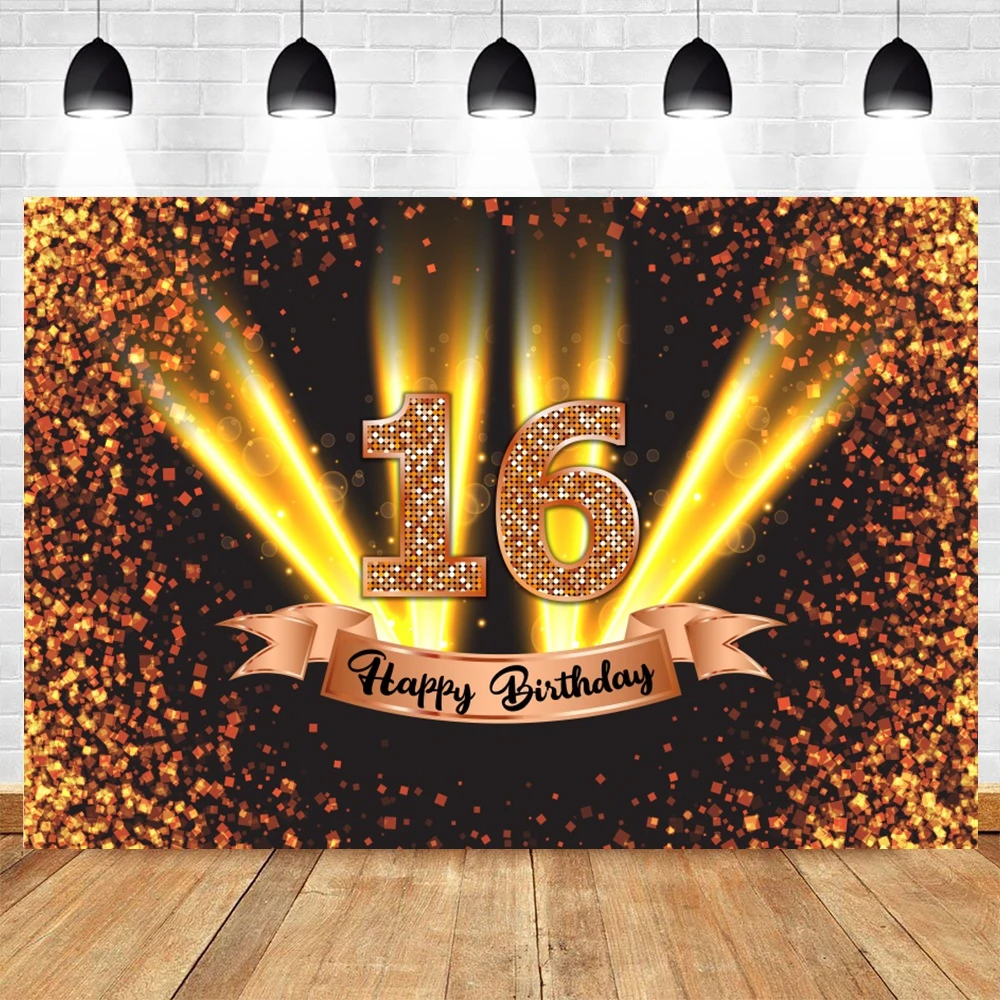 

Фон для фотосъемки с надписью «Happy 16th»