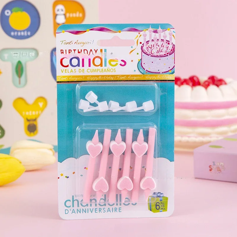 Уникальная розовая Свеча для торта Love декоративных пекарен и детских праздников