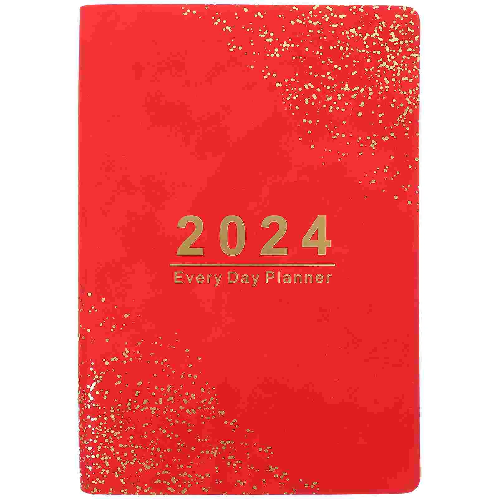 

2024 Agenda Book English Note Taking Home Supply Softcover Notebook Portable Planner Notepad