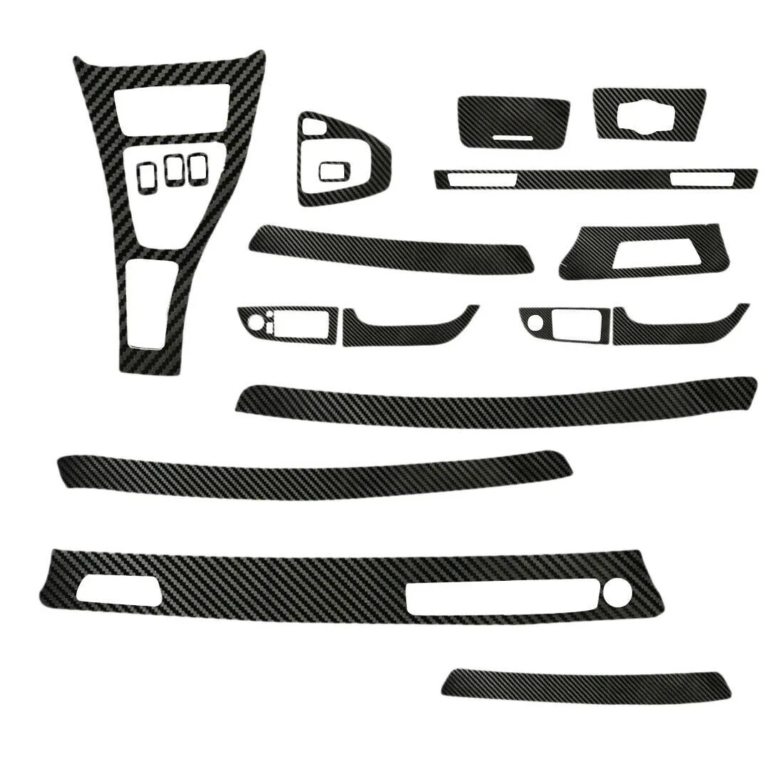 

5D Interior Carbon Fiber Vinyl Trim Decal For BMW 3 Series E90 2005-2013 Car Left/right Dashboard Console Vinyl Trims