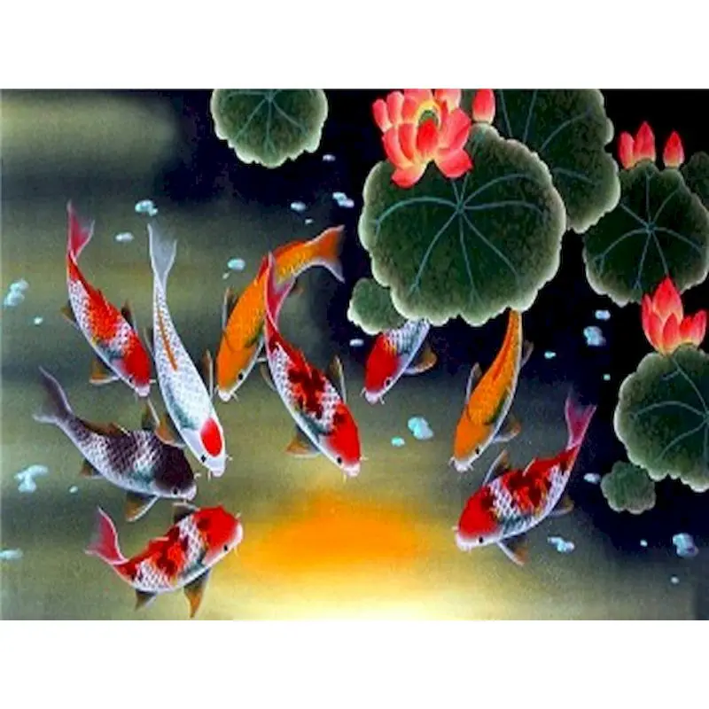 

SDOYUNO 40*50cm Framed Painting By Numbers Fish DIY Animals Acrylic Paint Modern Wall Art Picture Unique Gift For Home Decor