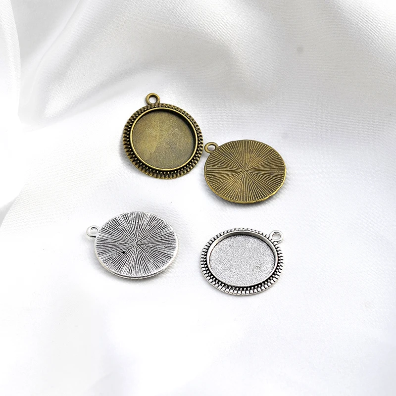 Оправа для кабошона OMGALA высокого качества Женские Подвески 20 мм дешевые круглые