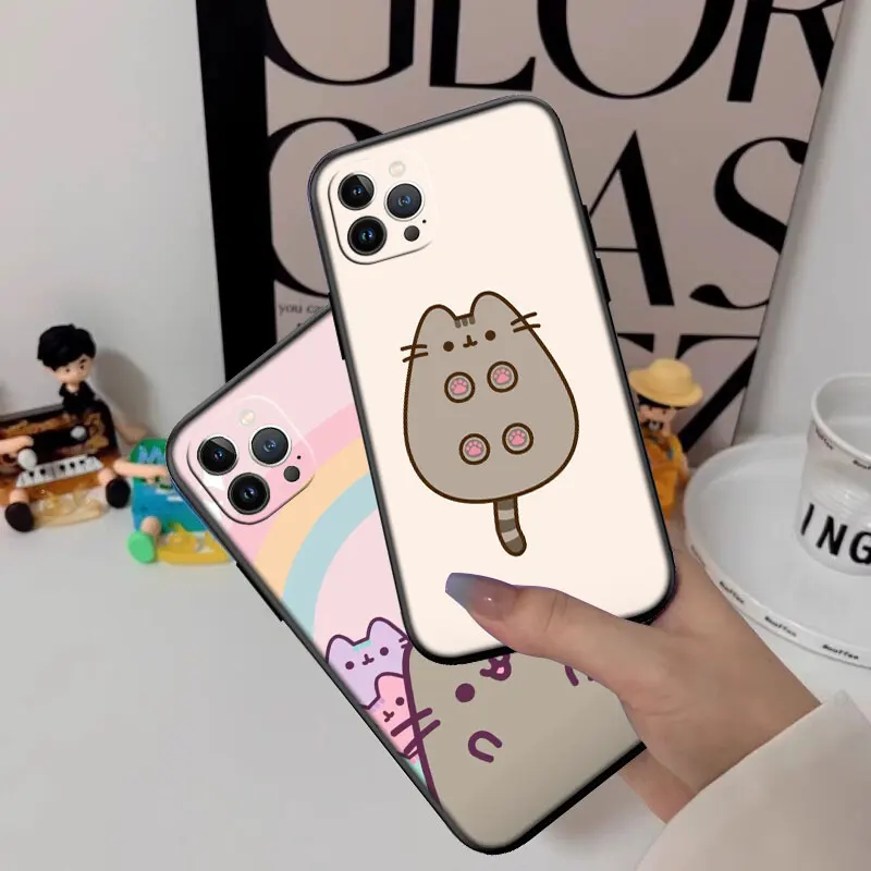 BD28 P-Pusheens Cat Новый чехол для телефона Xiaomi Mi POCO C50 C51 C55 C65 X6 F6 F5 M6 C75 A1 A2 A3 5X 6X Lite Pro