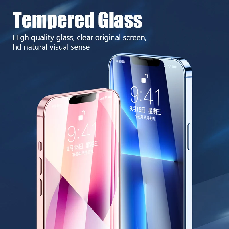 Закаленное стекло 3 шт. для iPhone 15 14 13 12 11 Pro Max Plus Mini Защитное X XR XS SE 2022 2020 7 8 6 6S