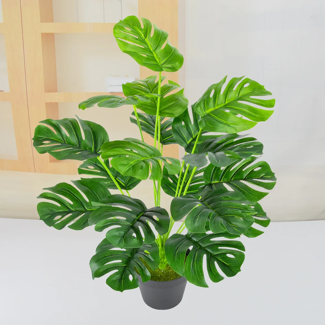 

Fake Plants 82cm Artificial Monstera Plant Turtle Leaf Trees Banana Plants Taro bush for Vase Filling for Home Living Room Decor