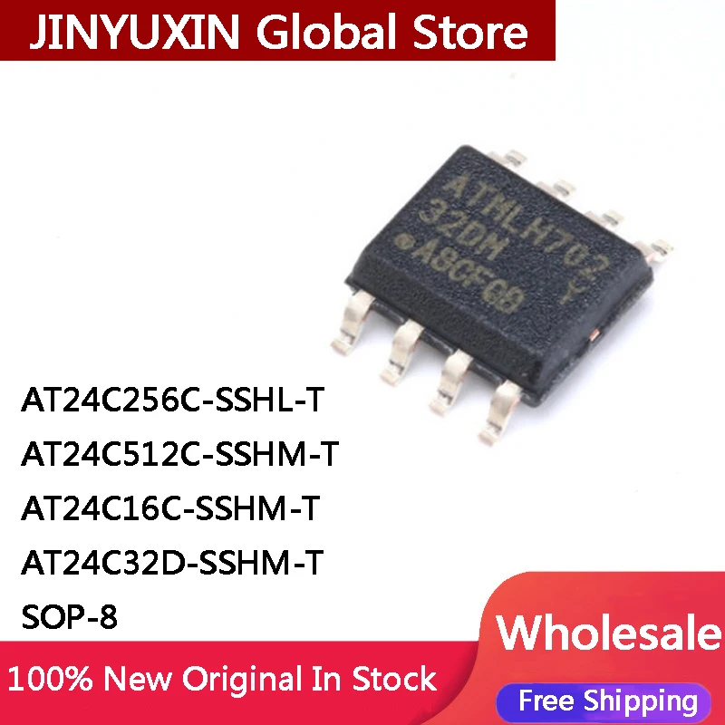 10 шт., новинка, телефон, телефон, AT24C256C AT24C32D AT24C16C SOP-8, микросхема