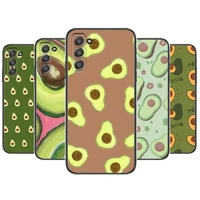 cartoon avocado phone cover hull for samsung galaxy s6 s7 s8 s9 s10e s20 s21 s5 s30 plus s20 fe 5g lite ultra edge
