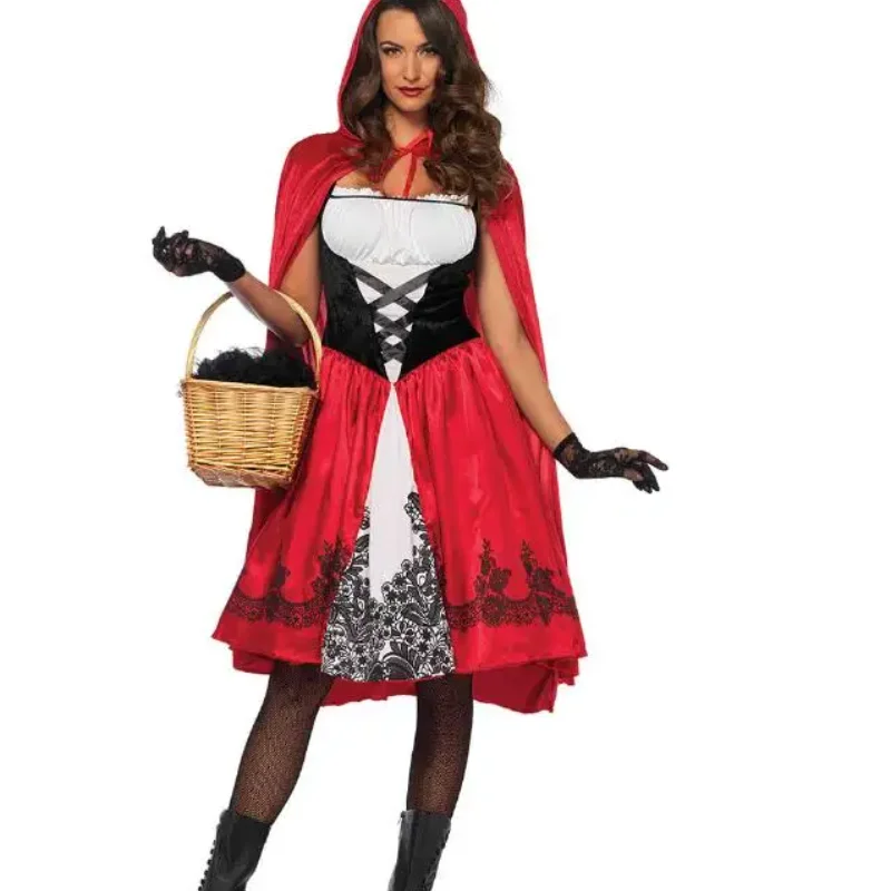 Женский Маленький Красный Костюм Hello Kitty На Хэллоуин Для Верховой Езды С