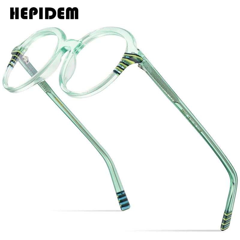 

HEPIDEM Acetate Glasses Frame Men Retro Vintage Round Eyeglasses Women Myopia Optical Prescription Spectacles Eyewear 9223