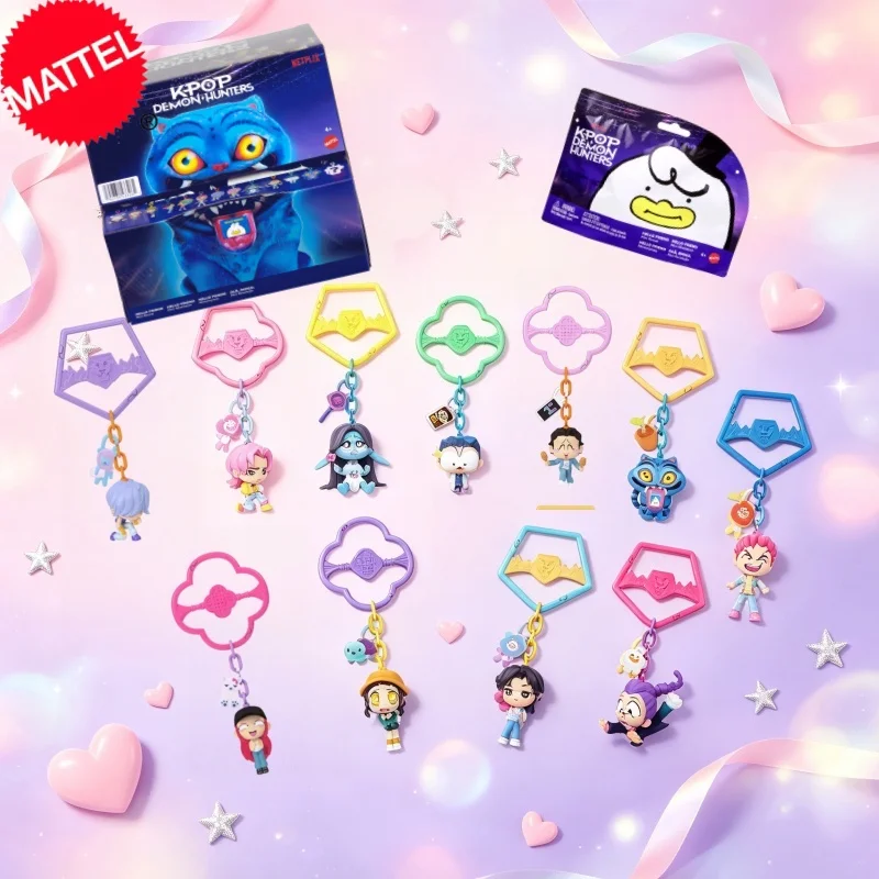 Фото Оригинальная мини-фигурка-брелок Mattel Kpop Demon Hunters из коллекционной серии Blind Box, декоративный аксессуар для сумок, подарок для поклонников Kpop. №2