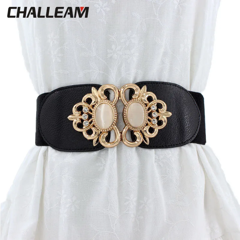 

Women's Wide Belt Women's Gold Designer Elastic with Dress Coat Ladies Skirt Belt Accessories Wide Belt x279
